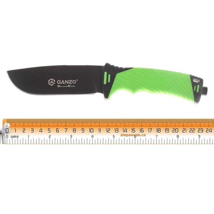 Ganzo  nůž na přežití G 8012 zelená